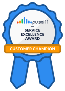 pulseM Service Excellence award digital badge