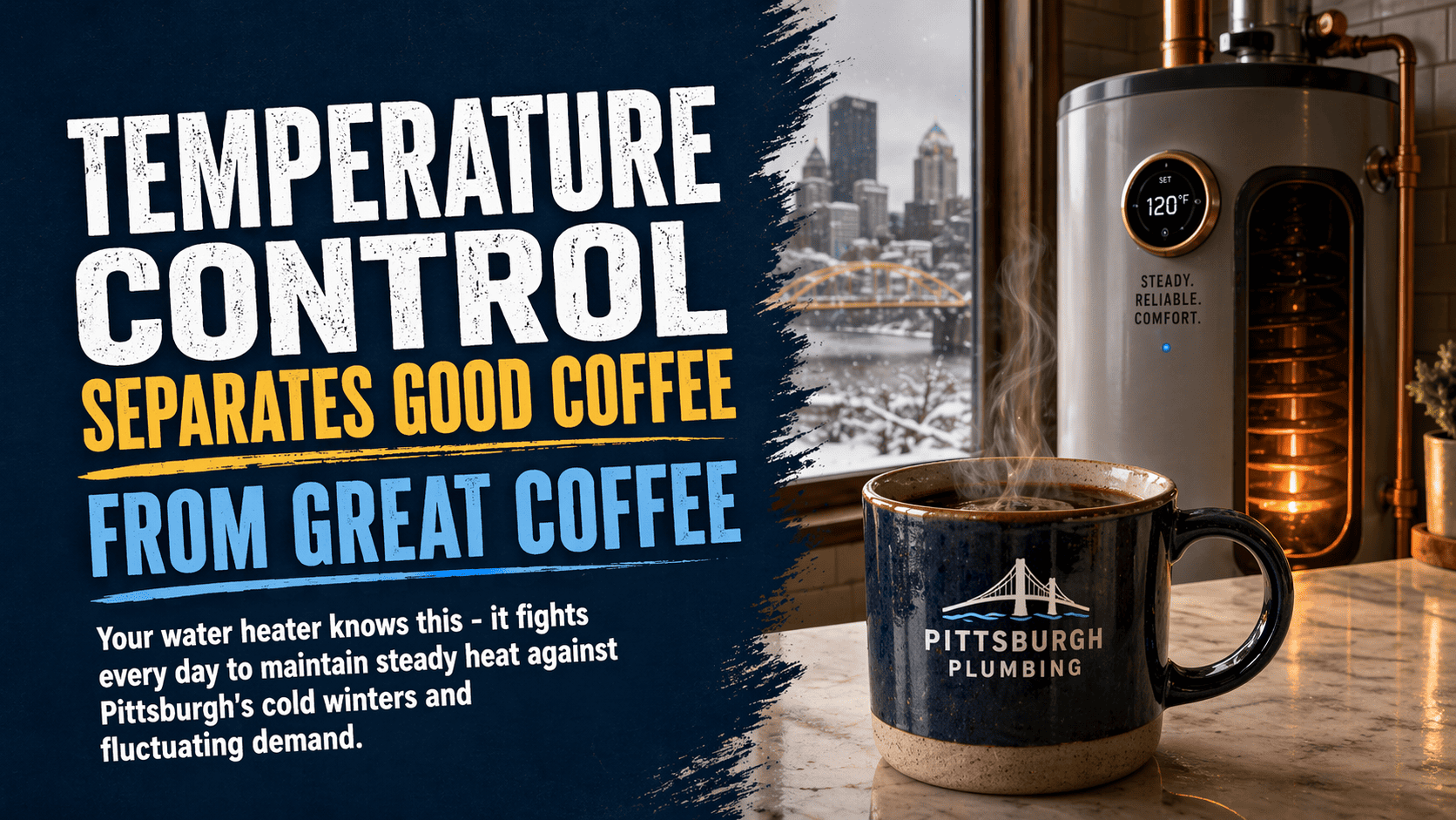 temerature control on water heater searates good coffee from great coffee