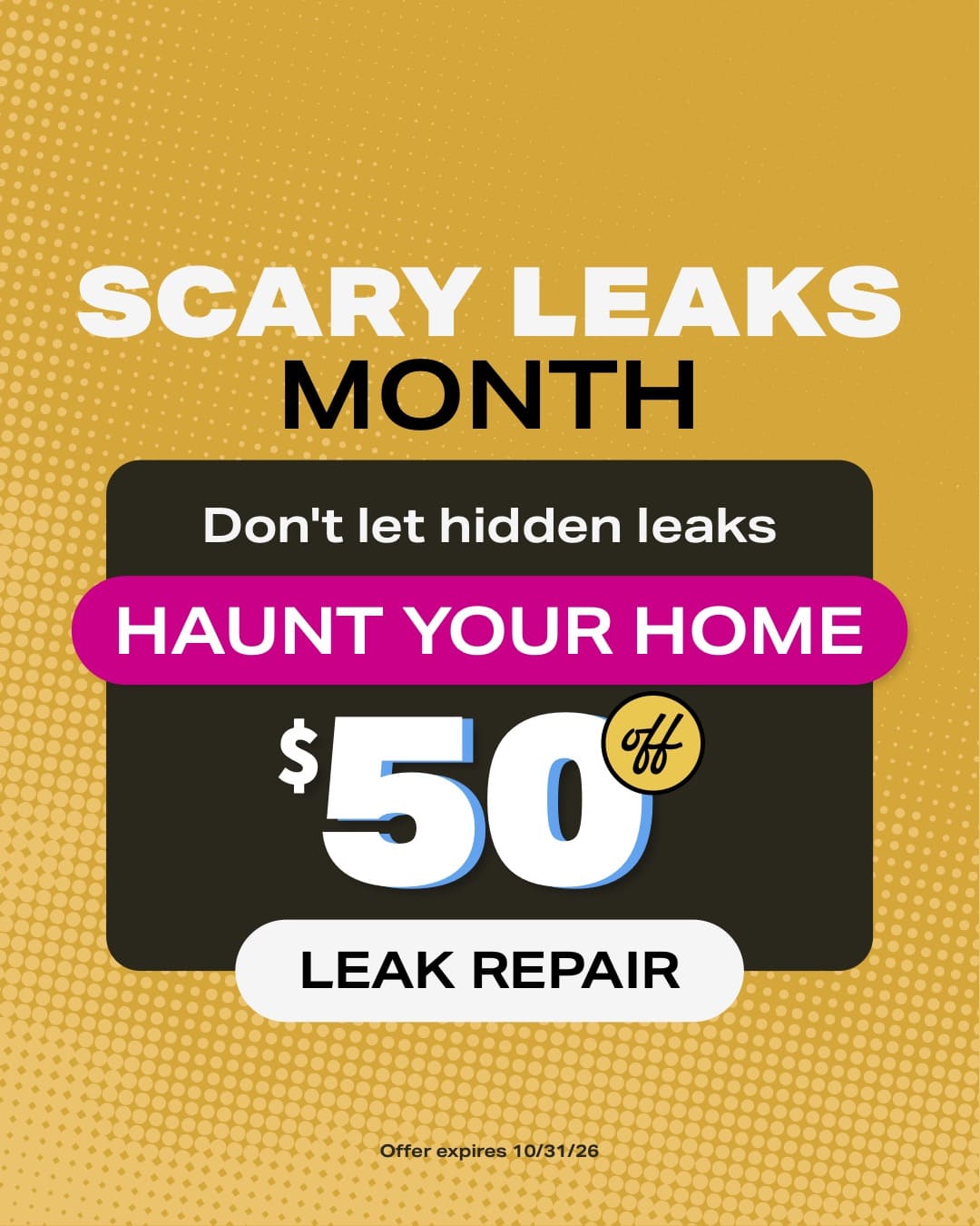 WJ McNabb Plumbing_Scary Leaks Month 50 dollar off wj mcnabb plumbing scary leaks month 50 dollar off